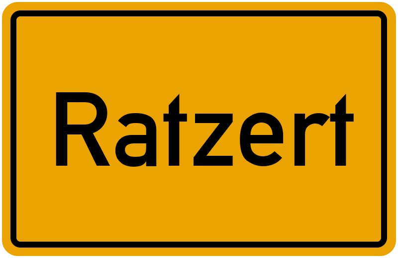 Ortsschild Ratzert