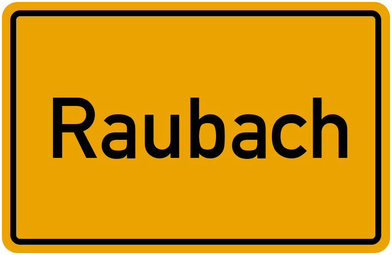 Ortsschild Raubach