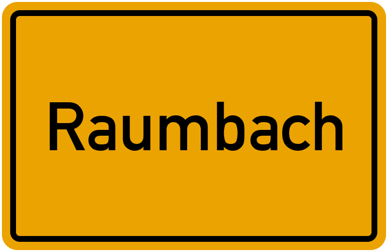 Ortsschild Raumbach