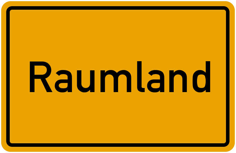 Ortsschild Raumland