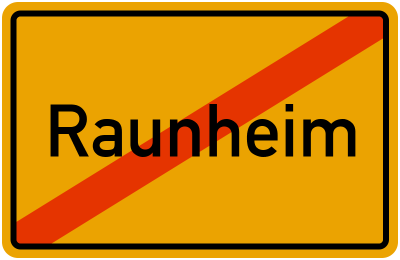 Ortsschild Raunheim