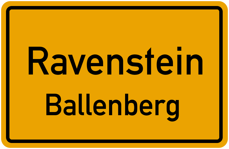 Ortsschild Ravenstein