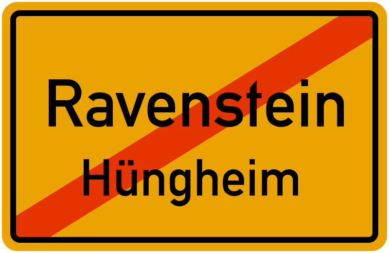 Ortsschild Ravenstein