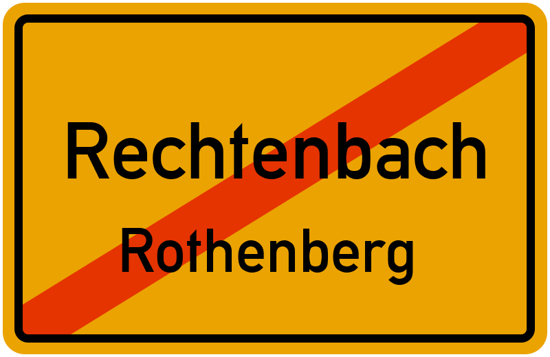 Ortsschild Rechtenbach