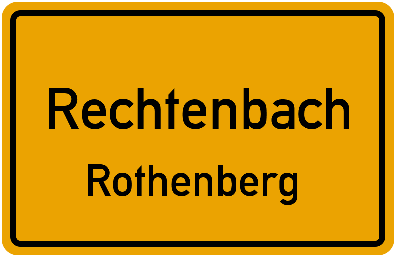 Ortsschild Rechtenbach