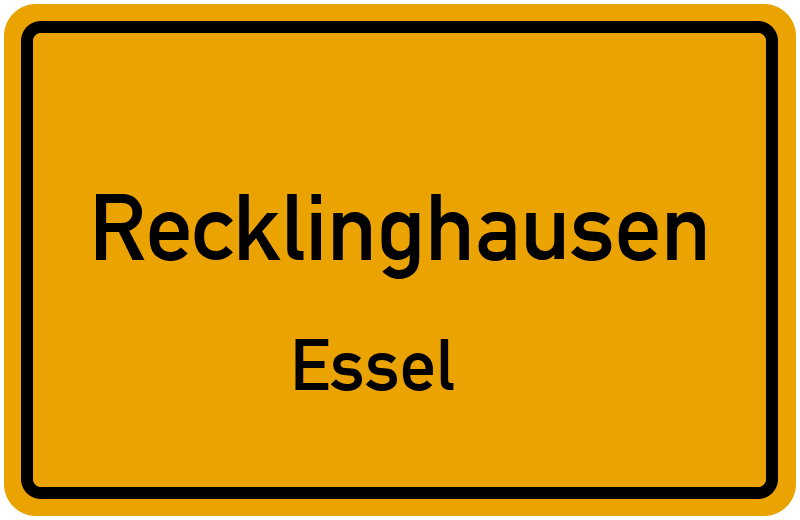 Ortsschild Recklinghausen