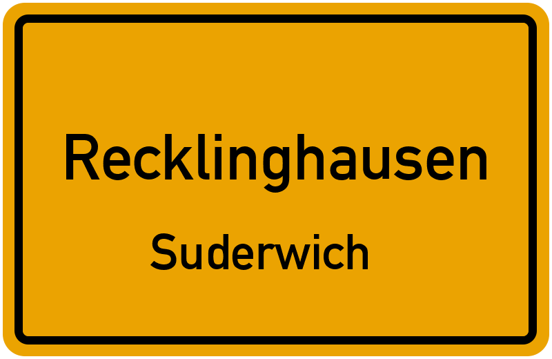 Ortsschild Recklinghausen