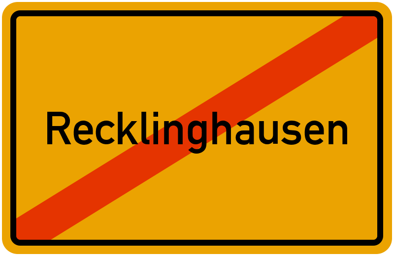 Ortsschild Recklinghausen