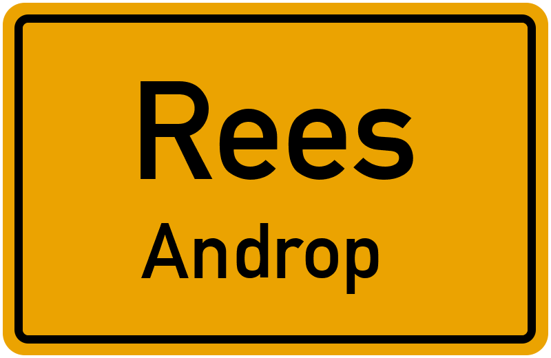 Ortsschild Rees