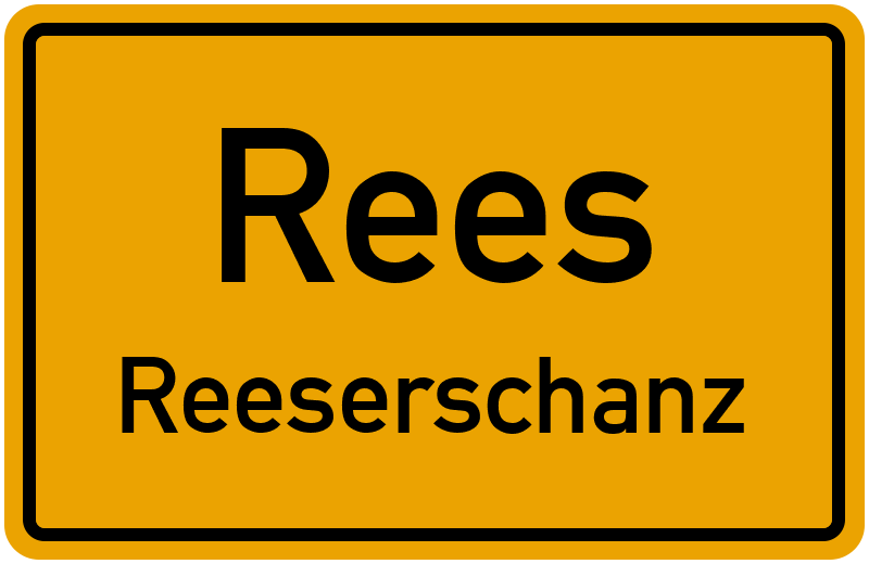 Ortsschild Rees