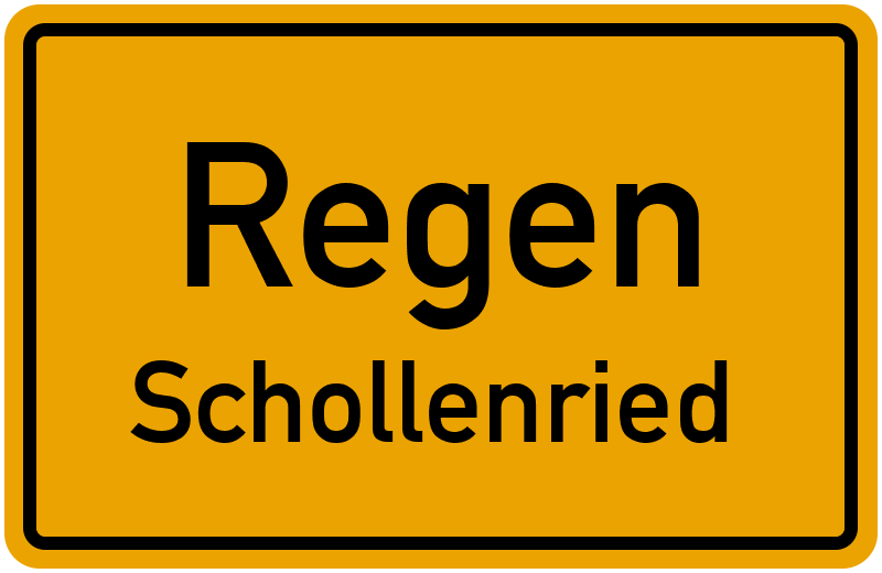 Ortsschild Regen