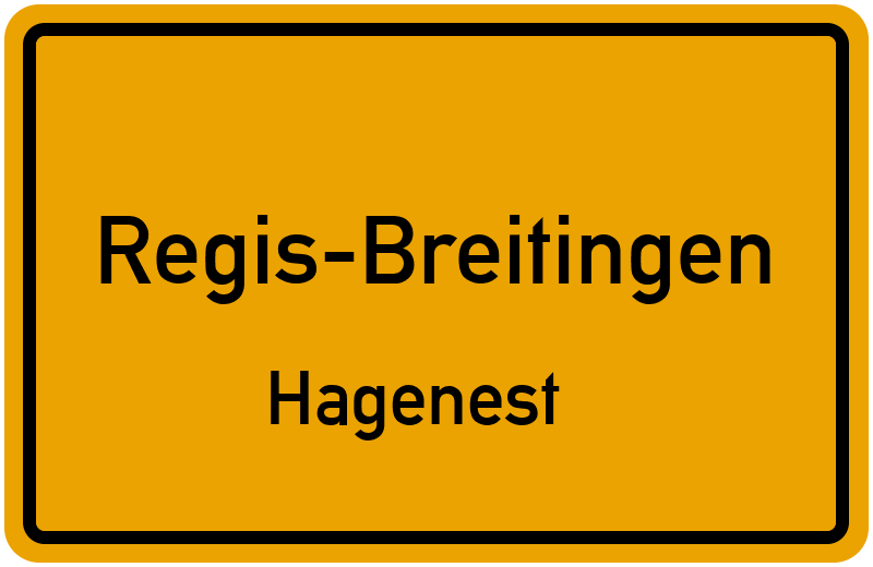 Ortsschild Regis-Breitingen
