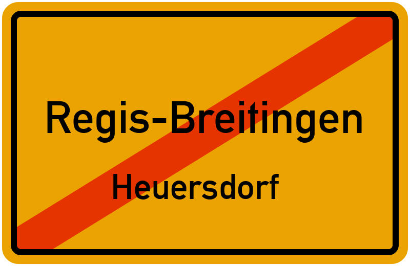Ortsschild Regis-Breitingen