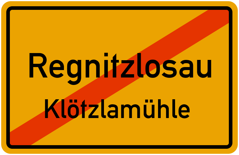 Ortsschild Regnitzlosau