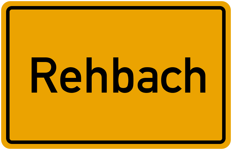 Ortsschild Rehbach