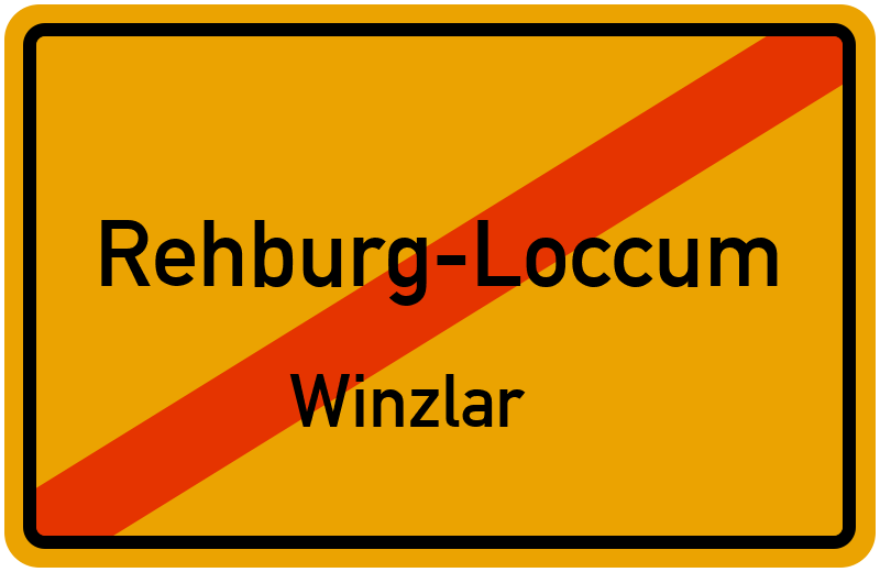 Ortsschild Rehburg-Loccum