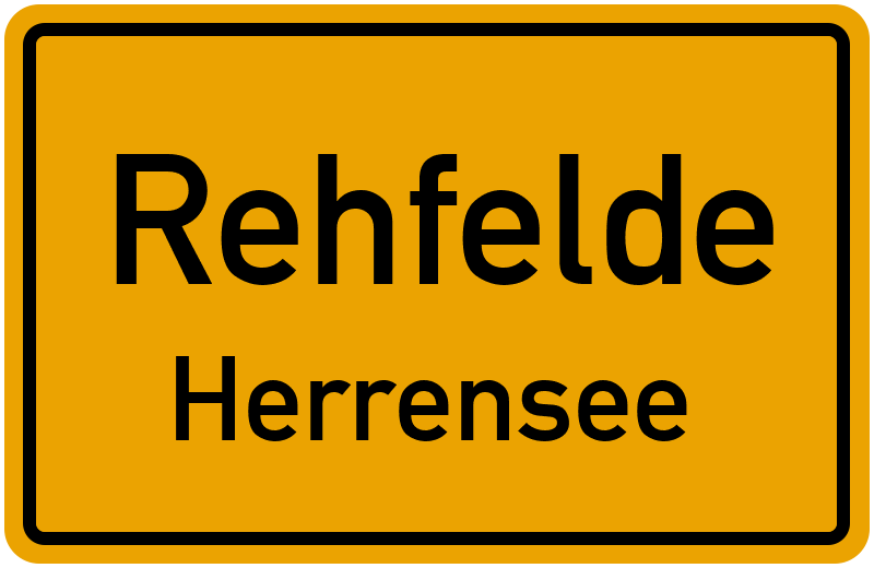 Ortsschild Rehfelde