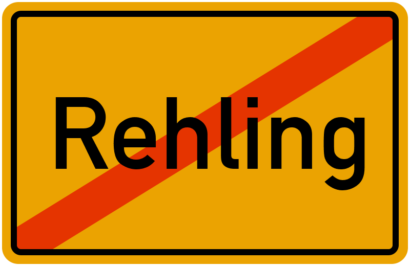 Ortsschild Rehling