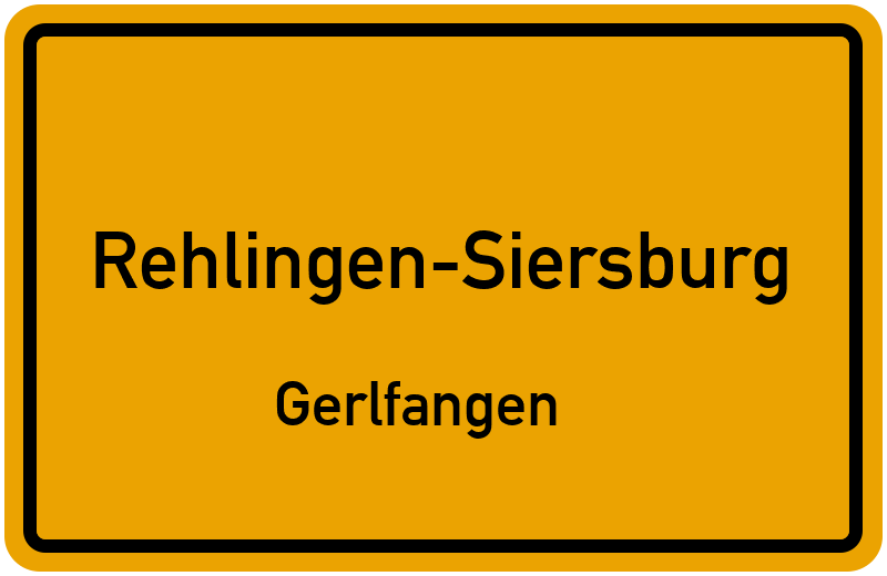 Ortsschild Rehlingen-Siersburg