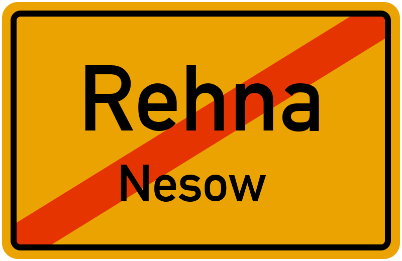 Ortsschild Rehna