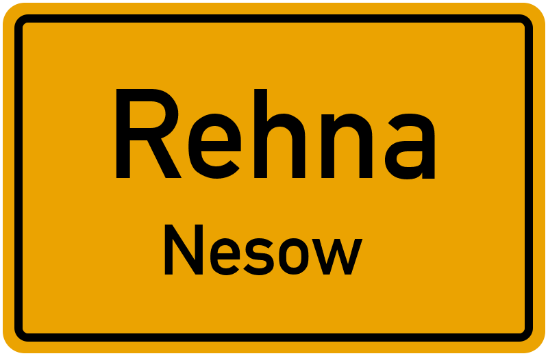 Ortsschild Rehna