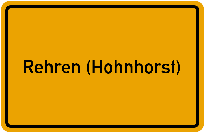Ortsschild Rehren (Hohnhorst)
