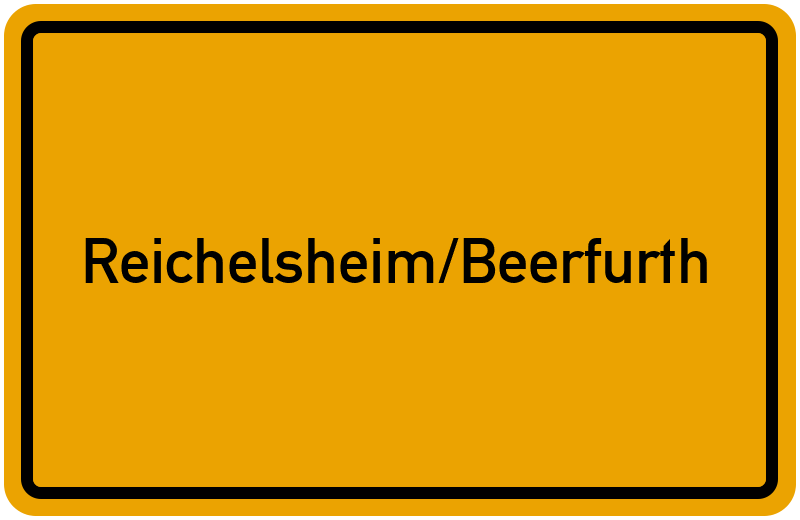 Ortsschild Reichelsheim/Beerfurth