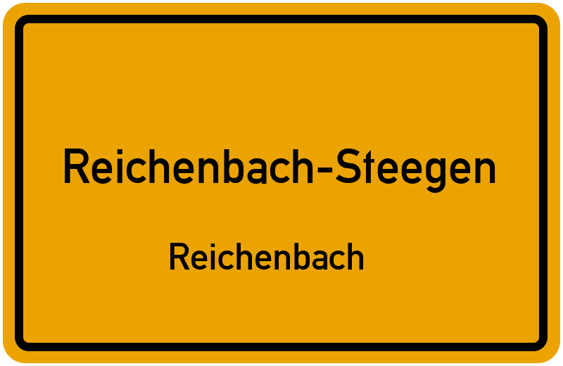 Ortsschild Reichenbach-Steegen