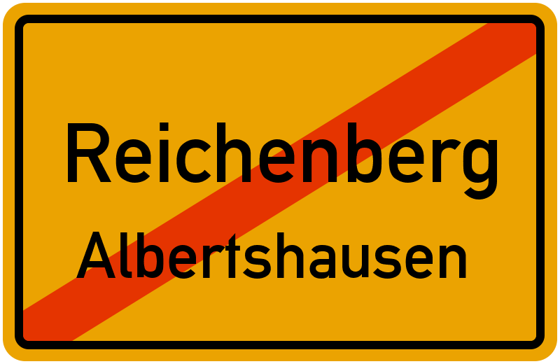 Ortsschild Reichenberg