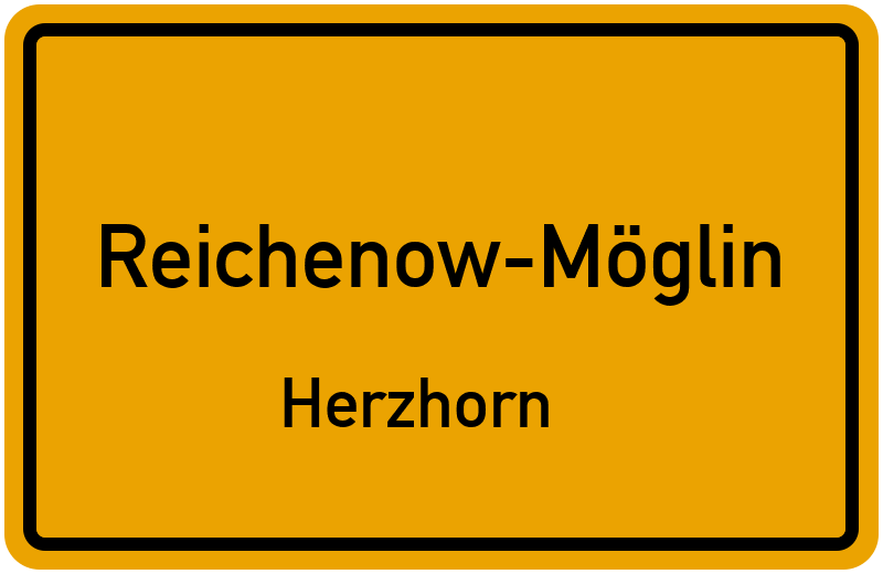 Ortsschild Reichenow-Möglin
