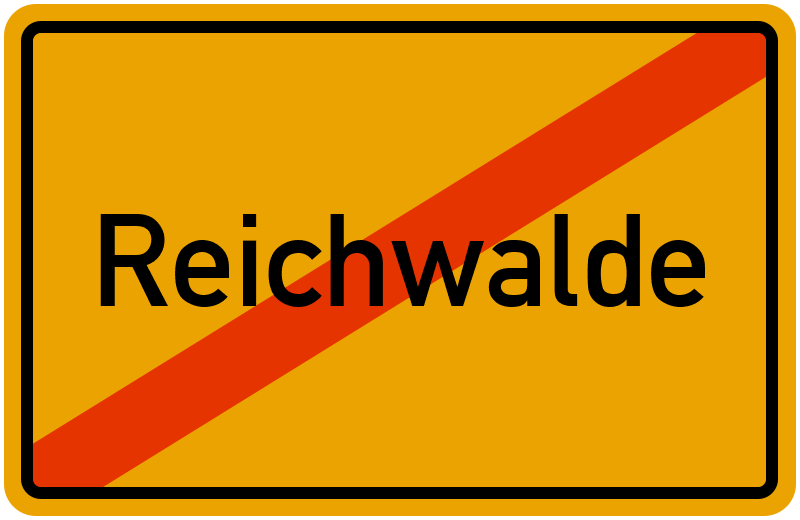 Ortsschild Reichwalde