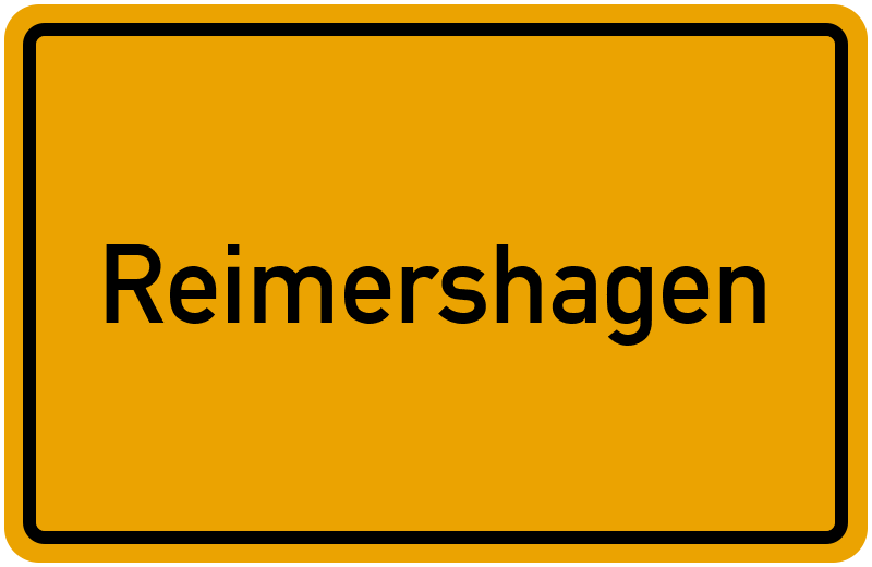 Ortsschild Reimershagen