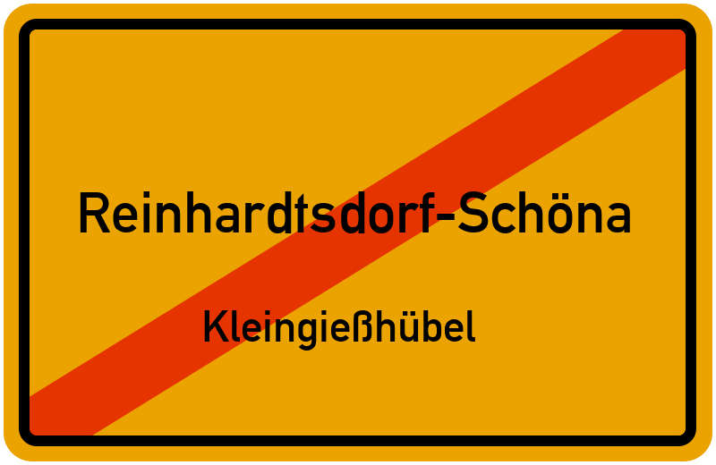 Ortsschild Reinhardtsdorf-Schöna