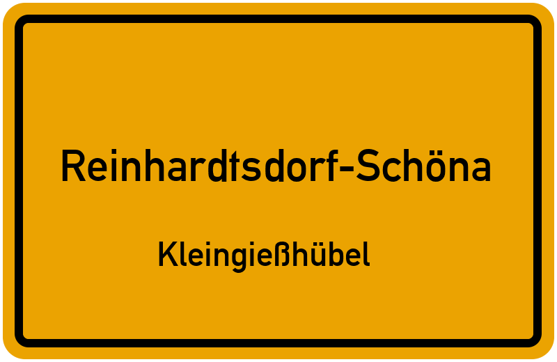 Ortsschild Reinhardtsdorf-Schöna