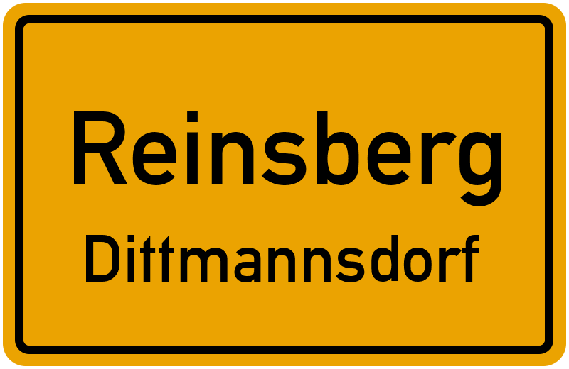 Ortsschild Reinsberg