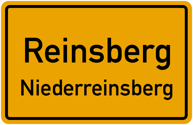 Ortsschild Reinsberg