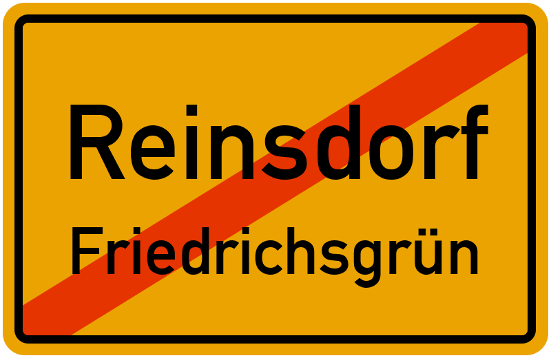 Ortsschild Reinsdorf