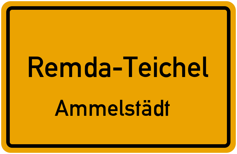 Ortsschild Remda-Teichel