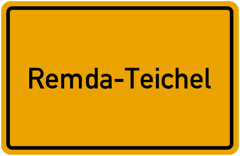 Ortsschild Remda-Teichel
