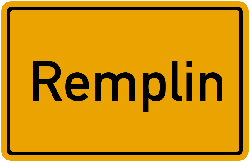 Ortsschild Remplin