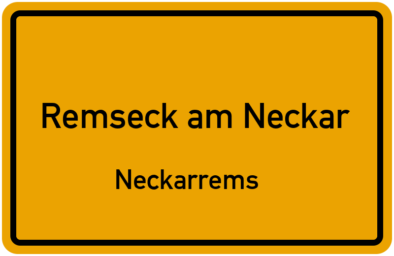 Ortsschild Remseck am Neckar