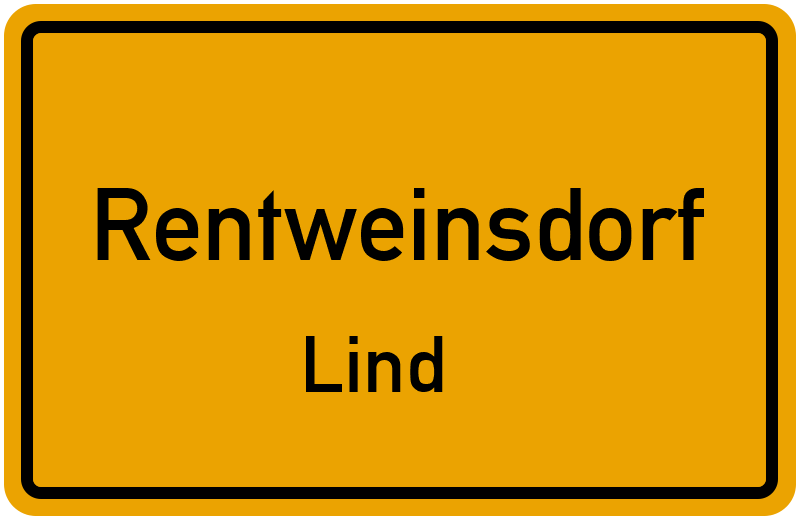 Ortsschild Rentweinsdorf