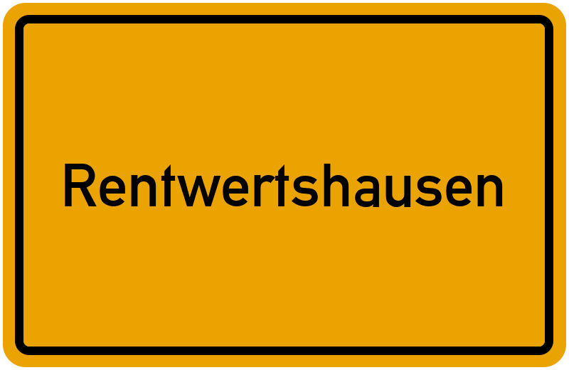 Ortsschild Rentwertshausen
