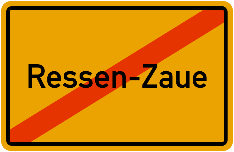 Ortsschild Ressen-Zaue