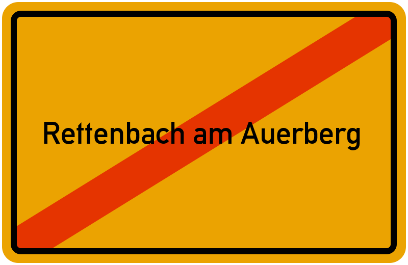 Ortsschild Rettenbach am Auerberg