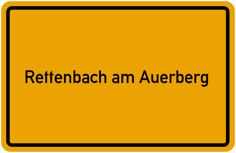 Ortsschild Rettenbach am Auerberg