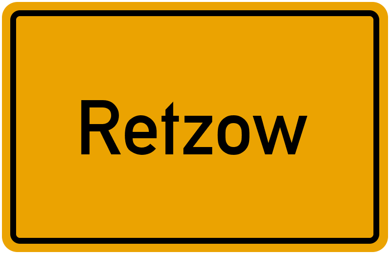 Ortsschild Retzow
