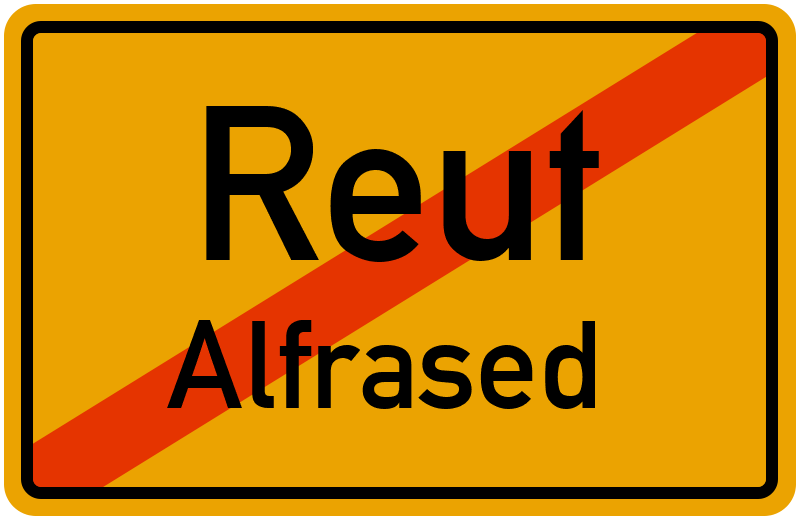 Ortsschild Reut