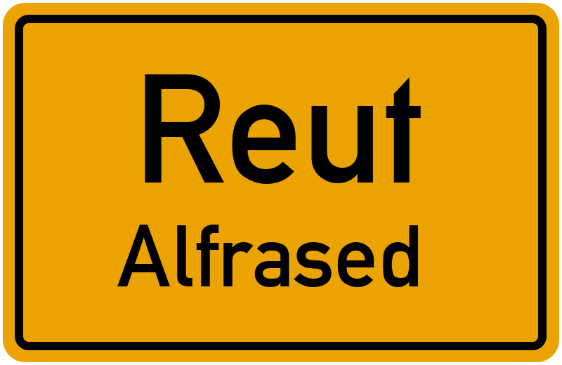 Ortsschild Reut