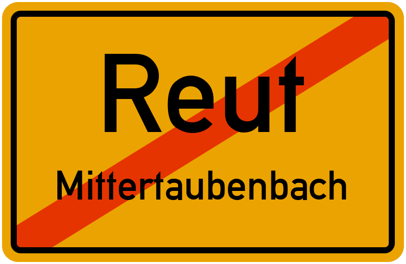 Ortsschild Reut